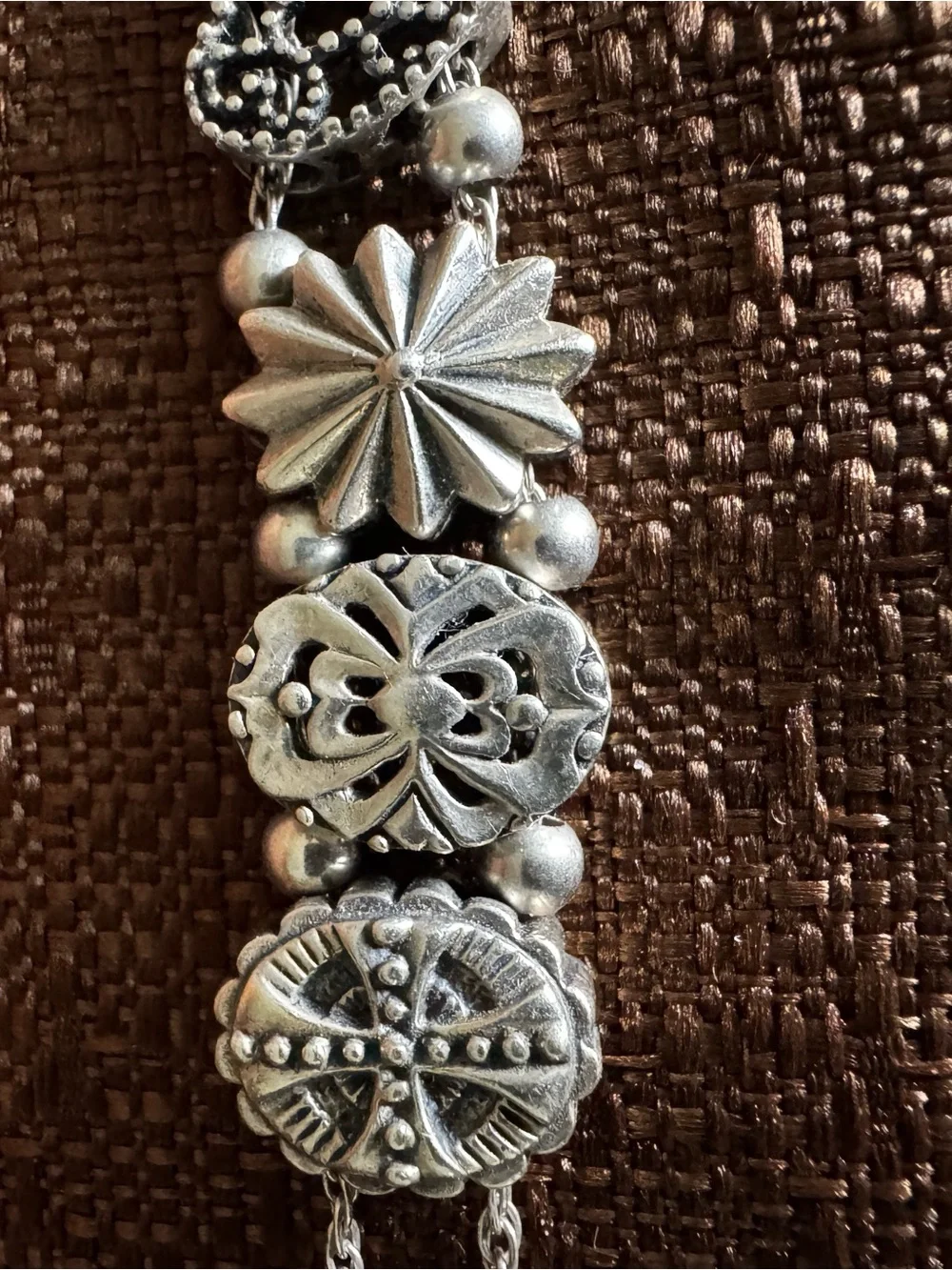 Silver Tone Decorative Charm Bracelet